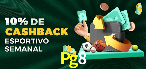10% de bônus de cashback na Pg8